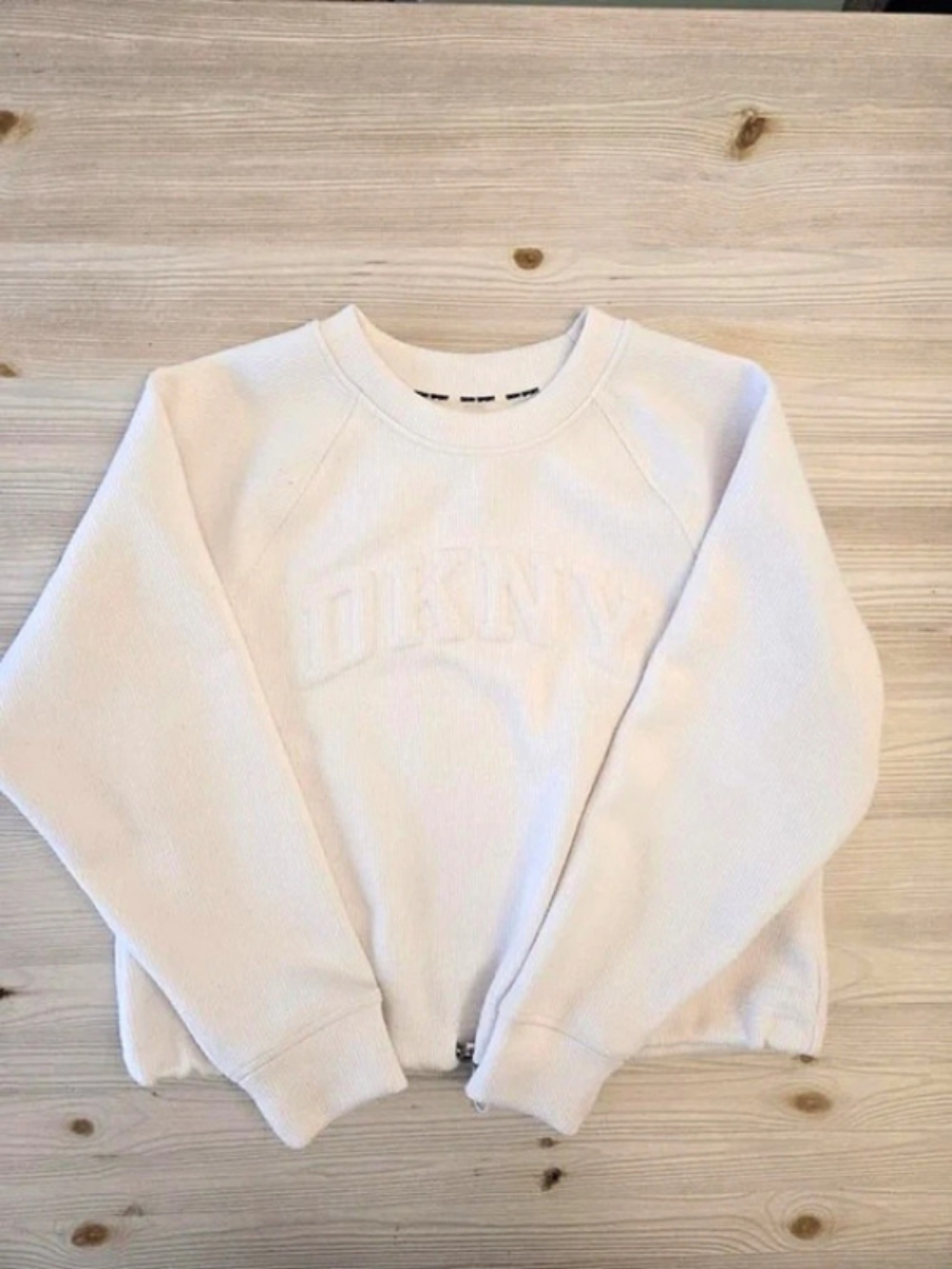 DKNY Sport White With Pink Tint Crewneck Sweatshirt Like New